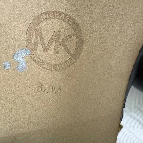 Michael Kors Riding Boots Leather Block Heel Knee High Brown Black Size 8.5M - Picture 12 of 12